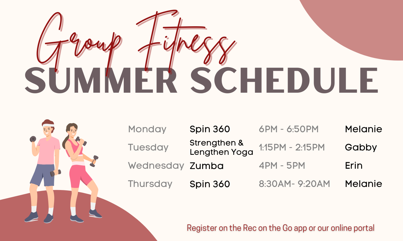Fitness Class Schedules Recreation and Wellness